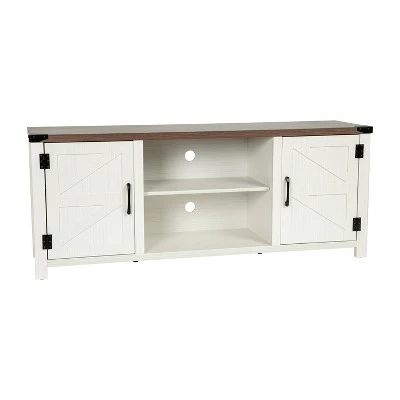 Emma and Oliver 59 Inch Barn Door TV Stand Fits up to 65" TV's with Adjustable Shelf 14 Emma and Oliver 59 Inch Barn Door TV Stand Fits up to 65" TV's with Adjustable Shelf - Image 12