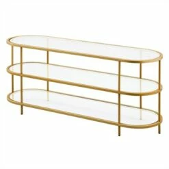 Henn& Hart Brass Finish Oval TV Stand - Henn&Hart -Cheap TV Stands Store unnamed file 7280