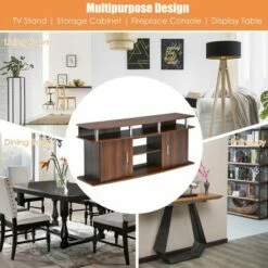 Costway 63'' TV Stand Entertainment Console Center W/ 2 Cabinets Up to 70'' BlackWalnut 18 Costway 63'' TV Stand Entertainment Console Center W/ 2 Cabinets Up to 70'' BlackWalnut -Cheap TV Stands Store unnamed file 7307