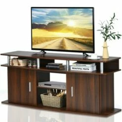 Costway 63'' TV Stand Entertainment Console Center W/ 2 Cabinets Up to 70'' BlackWalnut 19 Costway 63'' TV Stand Entertainment Console Center W/ 2 Cabinets Up to 70'' BlackWalnut -Cheap TV Stands Store unnamed file 7308