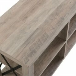 Henn& Hart 58" Open Back TV Stand in Gray Oak Wood with Metal Black Accents - Henn&Hart -Cheap TV Stands Store unnamed file 7315