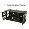Costway Glass Door TV Stand Entertainment Center w/ Drawer Storage Shelves Brown -Cheap TV Stands Store unnamed file 7329