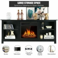 Costway 58'' 2-Tier Fireplace TV Stand W/18'' 1500W Electric Fireplace 65'' -Cheap TV Stands Store unnamed file 734
