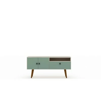Tribeca TV Stand for TVs up to 50" - Manhattan Comfort White/green 10 Tribeca TV Stand for TVs up to 50" - Manhattan Comfort White/green - Image 8