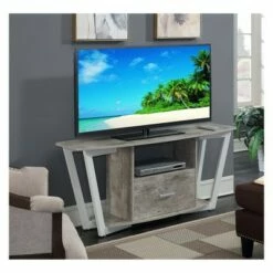 Graystone TV Stand for TVs up to 60" Faux Birch/White - Breighton Home
