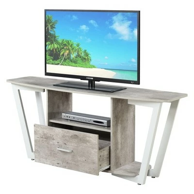 Graystone TV Stand for TVs up to 60" Faux Birch/White - Breighton Home 4 Graystone TV Stand for TVs up to 60" Faux Birch/White - Breighton Home - Image 2