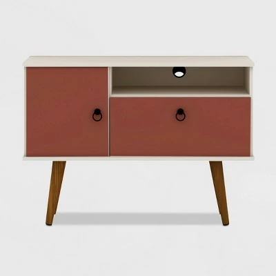 Tribeca TV Stand for TVs up to 32" - Manhattan Comfort Off White/natural 6 Tribeca TV Stand for TVs up to 32" - Manhattan Comfort Off White/natural - Image 4