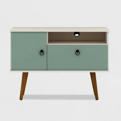 Tribeca TV Stand for TVs up to 32" - Manhattan Comfort Off White/natural 8 Tribeca TV Stand for TVs up to 32" - Manhattan Comfort Off White/natural - Image 6