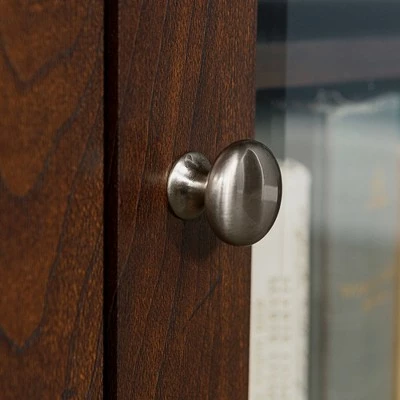 Transitional Glass Door Fireplace TV Stand for TVs up to 65" - Saracina Home Gray Wash 7 Transitional Glass Door Fireplace TV Stand for TVs up to 65" - Saracina Home Gray Wash - Image 5