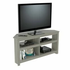 Corner TV Stand for TVs up to 50" Smoke Oak - Inval -Cheap TV Stands Store unnamed file 7461