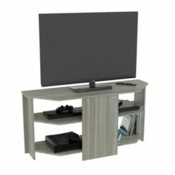 Corner TV Stand for TVs up to 50" Smoke Oak - Inval -Cheap TV Stands Store unnamed file 7463