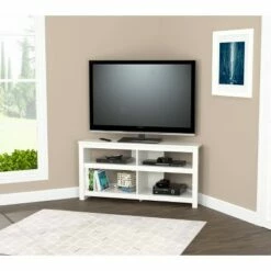 24.21" Corner TV Stand for TVs up to 60" Washed Oak - Inval