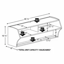 Altus Wall Mounted TV Stand for TVs up to 50" - Prepac White -Cheap TV Stands Store unnamed file 7486