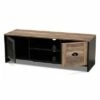Connell Two-Tone Wood and Metal 2 Door TV Stand for TVs up to 40" Natural Brown/Black - Baxton Studio -Cheap TV Stands Store unnamed file 7489