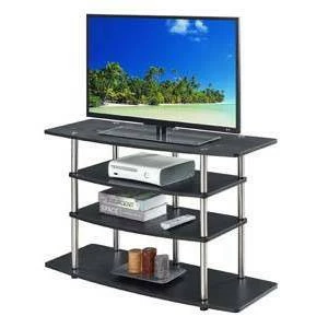 Designs2Go No Tools Wide Highboy 4 Tier TV Stand for TVs up to 43" - Breighton Home White 3 Designs2Go No Tools Wide Highboy 4 Tier TV Stand for TVs up to 43" - Breighton Home White