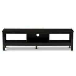 Callie Modern and Contemporary Finished TV Stand for TVs up to 60" Dark Brown - Baxton Studio