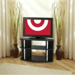 Designs2Go Swivel 3 Tier TV Stand for TVs up to 32" - Breighton Home Espresso