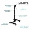 Mount-It! Metal Mobile TV Stand with Wheels Black Screens up to 42" (MI-849) MI-879