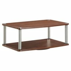 Two-Tier Swivel Riser TV Stand for TVs up to 20" - Breighton Home Brown -Cheap TV Stands Store unnamed file 7554