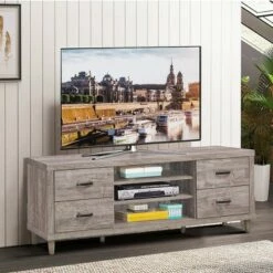 Costway TV Stand Entertainment Center Hold up to 65'' TV with Storage Shelves & 4 Drawers -Cheap TV Stands Store unnamed file 7591
