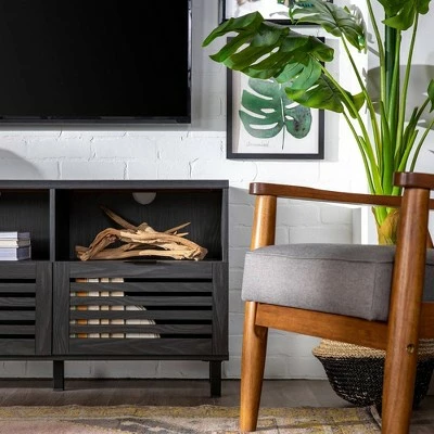 Visconti Boho Slat Door TV Stand for TVs up to 65" - Saracina Home English Oak 11 Visconti Boho Slat Door TV Stand for TVs up to 65" - Saracina Home English Oak - Image 9