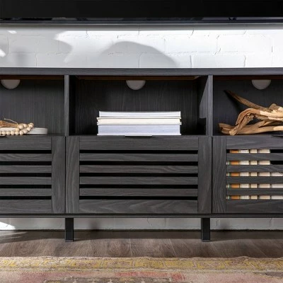 Visconti Boho Slat Door TV Stand for TVs up to 65" - Saracina Home English Oak 12 Visconti Boho Slat Door TV Stand for TVs up to 65" - Saracina Home English Oak - Image 10