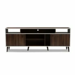 Marion Finished TV Stand for TVs up to 60" Walnut Brown/White - Baxton Studio -Cheap TV Stands Store unnamed file 7674