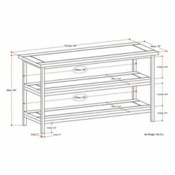 Rhonda Solid Mango Wood TV Stand for TVs up to 66" Dark Cognac Brown - WyndenHall -Cheap TV Stands Store unnamed file 7713