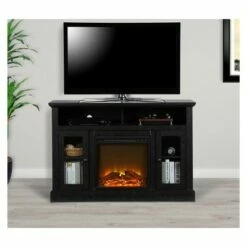 Pinnacle Point Fireplace TV Console - Room & Joy Espresso