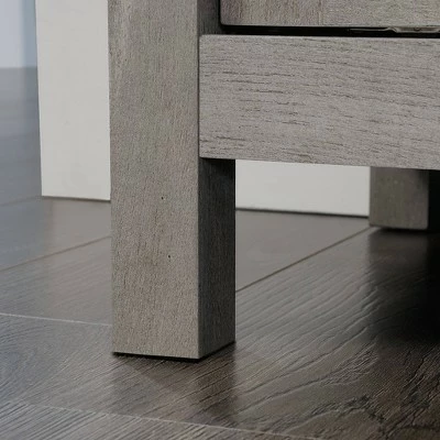 Bridge Acre Rustic Farmhouse Credenza TV Stand for TVs up to 58" Mystic Oak - Sauder 8 Bridge Acre Rustic Farmhouse Credenza TV Stand for TVs up to 58" Mystic Oak - Sauder - Image 6