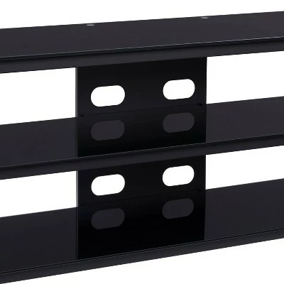 Travers Open Shelves TV Stand for TVs up to 82" Black - CorLiving 6 Travers Open Shelves TV Stand for TVs up to 82" Black - CorLiving - Image 4