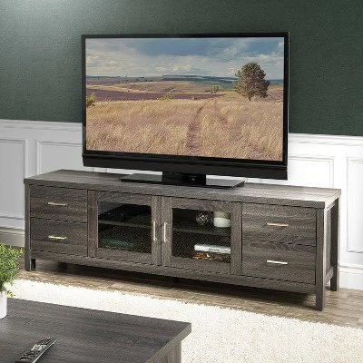 Hollywood Cabinet with Doors TV Stand for TVs up to 80" Dark Gray - CorLiving 11 Hollywood Cabinet with Doors TV Stand for TVs up to 80" Dark Gray - CorLiving - Image 9