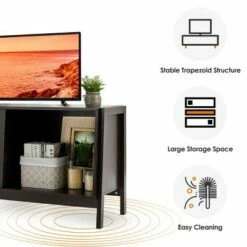 Costway TV Stand Modern Entertainment Cabinet for TV's up To 50'' with Sliding Doors -Cheap TV Stands Store unnamed file 7899