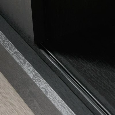 Farmhouse TV Stand for TVs up to 70" with Oak Accent Raven Oak - Sauder 8 Farmhouse TV Stand for TVs up to 70" with Oak Accent Raven Oak - Sauder - Image 6