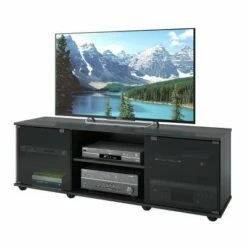 Flat Panel TV Stand for TVs up to 64" - CorLiving Ravenwood Black