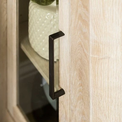 Glass Door Electric Fireplace Corner TV Stand for TVs up to 50" - Saracina Home Black 9 Glass Door Electric Fireplace Corner TV Stand for TVs up to 50" - Saracina Home Black - Image 7