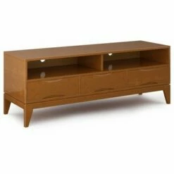 Pearson Solid Hardwood TV Stand for TVs up to 65" - WyndenHall Teak Brown -Cheap TV Stands Store unnamed file 7989