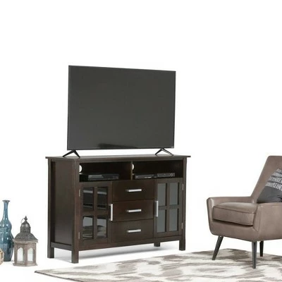 Waterloo Tall TV Stand for TVs up to 55" Hickory Brown - WyndenHall 3 Waterloo Tall TV Stand for TVs up to 55" Hickory Brown - WyndenHall