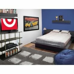 XL Highboy TV Stand for TVs up to 42" Black - Breighton Home