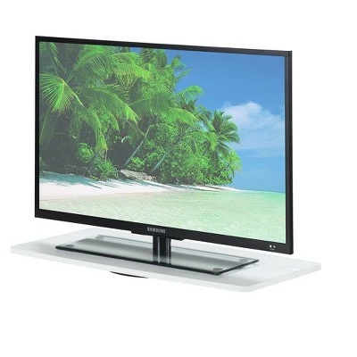 XL Single Tier Swivel Riser TV Stand for TVs up to 30" White - Breighton Home 3 XL Single Tier Swivel Riser TV Stand for TVs up to 30" White - Breighton Home