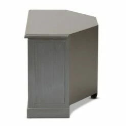 Sheldon Vintage Wood and Synthetic Rattan 2 Drawer Corner TV Stand for TVs up to 35" Gray - Baxton Studio 10 Sheldon Vintage Wood and Synthetic Rattan 2 Drawer Corner TV Stand for TVs up to 35" Gray - Baxton Studio -Cheap TV Stands Store unnamed file 8141