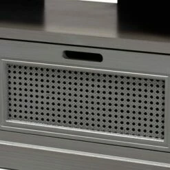 Sheldon Vintage Wood and Synthetic Rattan 2 Drawer Corner TV Stand for TVs up to 35" Gray - Baxton Studio 11 Sheldon Vintage Wood and Synthetic Rattan 2 Drawer Corner TV Stand for TVs up to 35" Gray - Baxton Studio -Cheap TV Stands Store unnamed file 8142