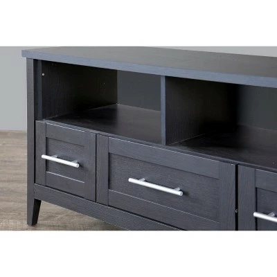 Espresso Finished 3 Drawers TV Stand for TVs up to 47" Dark Brown - Baxton Studio 4 Espresso Finished 3 Drawers TV Stand for TVs up to 47" Dark Brown - Baxton Studio - Image 2