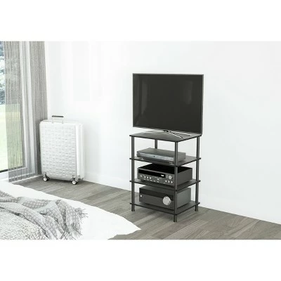 4 Shelf TV Stand for TVs up to 20" Black - AVF 3 4 Shelf TV Stand for TVs up to 20" Black - AVF