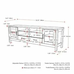 Hollywood TV Stand for TVs up to 80" Dark Gray - CorLiving -Cheap TV Stands Store unnamed file 8220