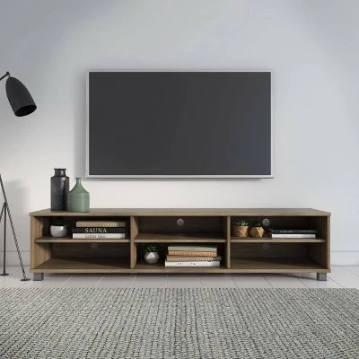 Hollywood TV Stand for TVs up to 85" Brown Wood Grain - CorLiving 3 Hollywood TV Stand for TVs up to 85" Brown Wood Grain - CorLiving