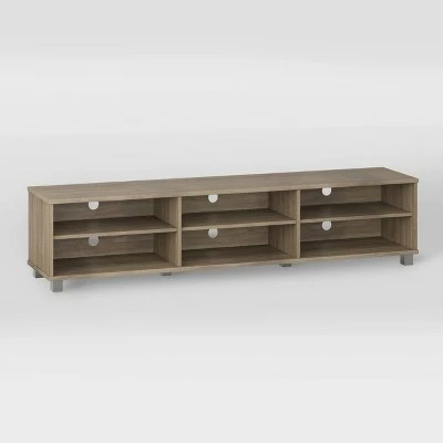 Hollywood TV Stand for TVs up to 85" Brown Wood Grain - CorLiving 5 Hollywood TV Stand for TVs up to 85" Brown Wood Grain - CorLiving - Image 3