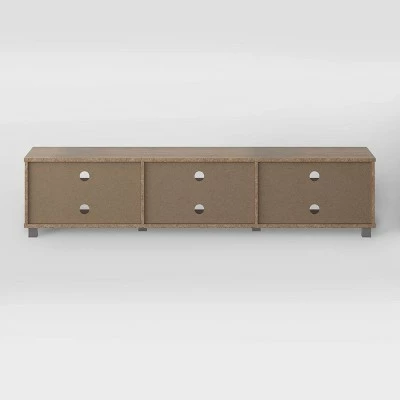 Hollywood TV Stand for TVs up to 85" Brown Wood Grain - CorLiving 8 Hollywood TV Stand for TVs up to 85" Brown Wood Grain - CorLiving - Image 6