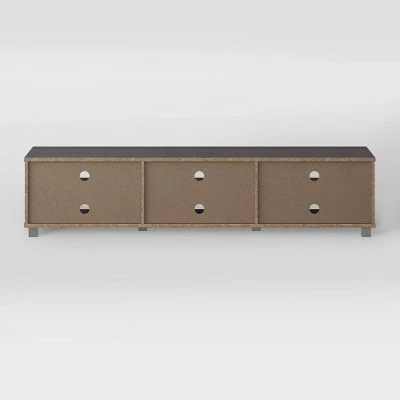 Hollywood TV Stand for TVs up to 85" Gray Wood Grain - CorLiving 8 Hollywood TV Stand for TVs up to 85" Gray Wood Grain - CorLiving - Image 6