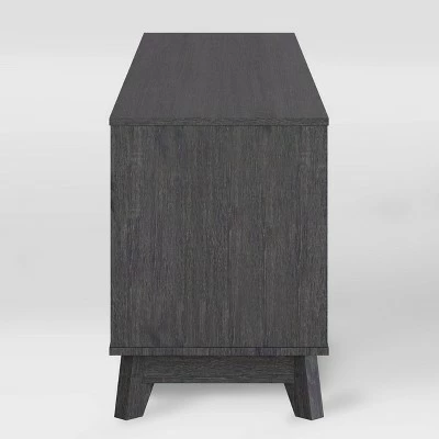 Hollywood Wood Grain TV Stand for TVs up to 85" with Drawers Gray - CorLiving 8 Hollywood Wood Grain TV Stand for TVs up to 85" with Drawers Gray - CorLiving - Image 6